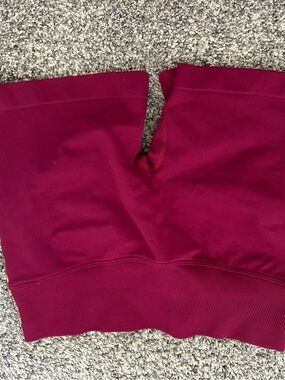 Women's Burgundy Pull-On Sweat Shorts
